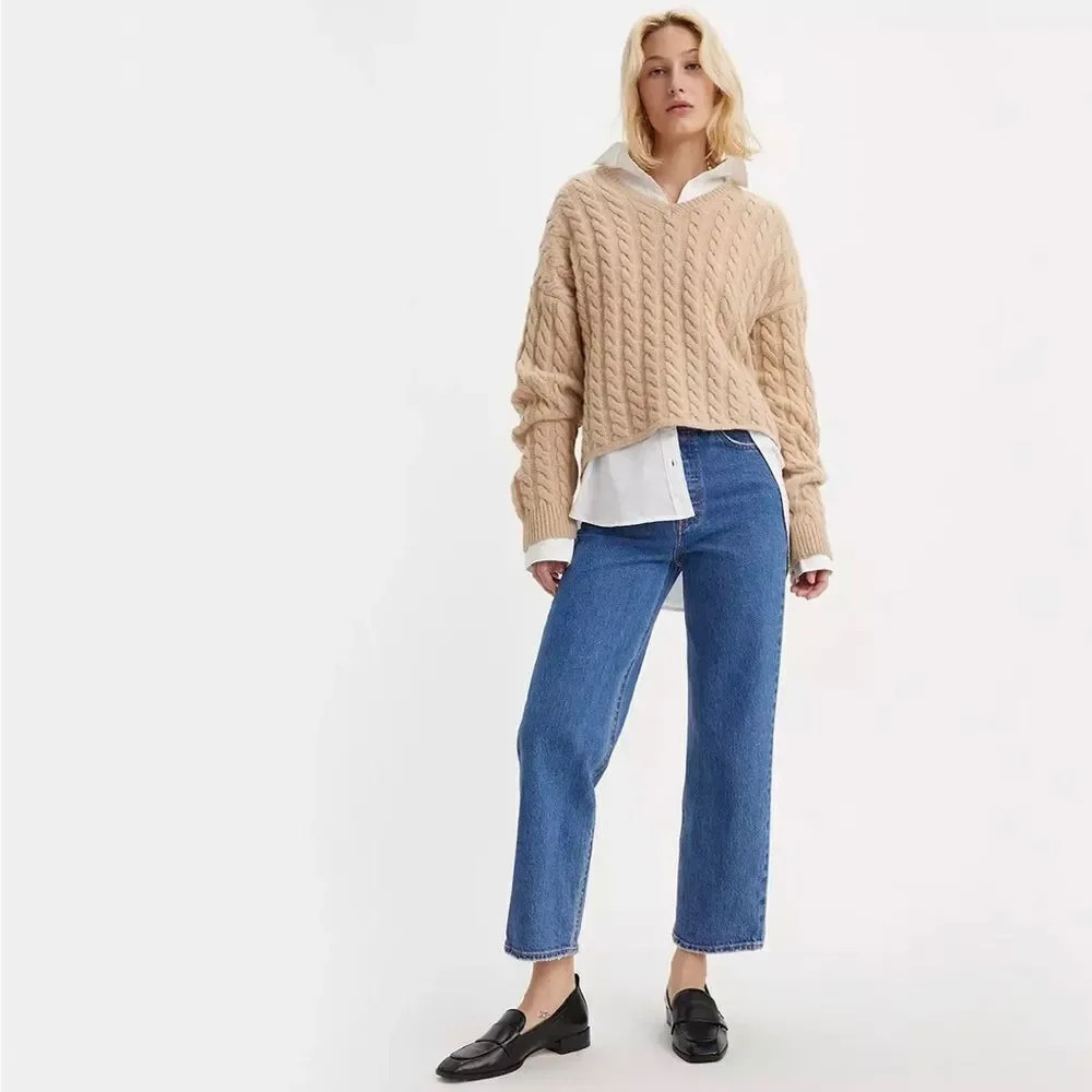 Levi's Ribcage Straight Ankle Jeans - Picture 6 of 13
